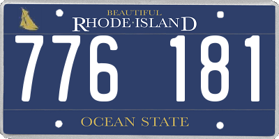 RI license plate 776181