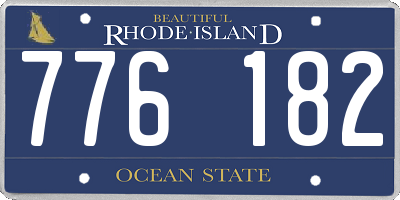 RI license plate 776182