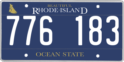 RI license plate 776183