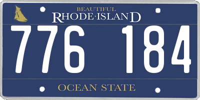 RI license plate 776184
