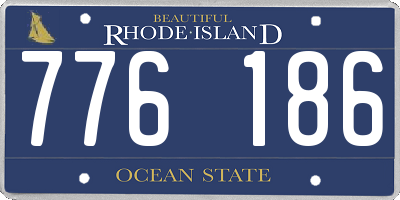 RI license plate 776186