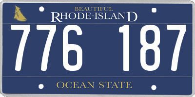 RI license plate 776187