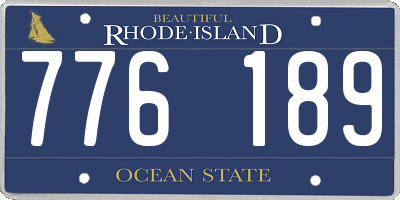 RI license plate 776189