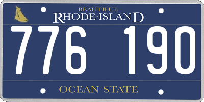 RI license plate 776190