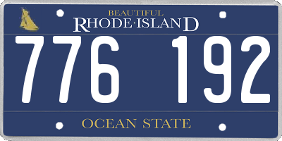 RI license plate 776192
