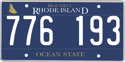 RI license plate 776193