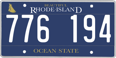 RI license plate 776194
