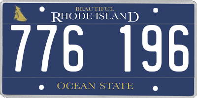 RI license plate 776196