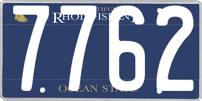 RI license plate 7762