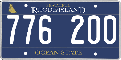 RI license plate 776200