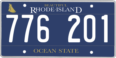 RI license plate 776201