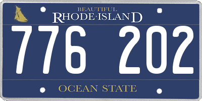 RI license plate 776202