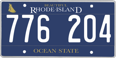 RI license plate 776204