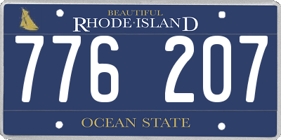 RI license plate 776207