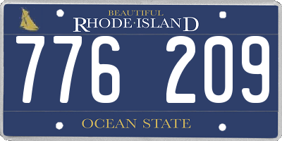 RI license plate 776209