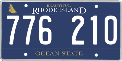 RI license plate 776210
