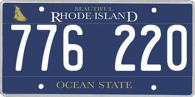 RI license plate 776220
