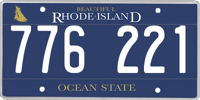 RI license plate 776221