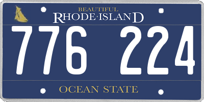 RI license plate 776224