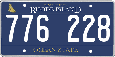 RI license plate 776228