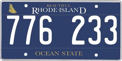 RI license plate 776233