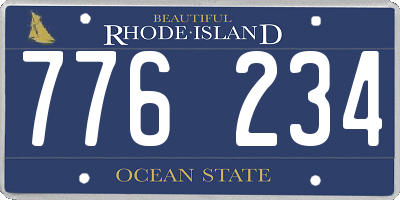 RI license plate 776234