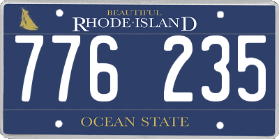 RI license plate 776235