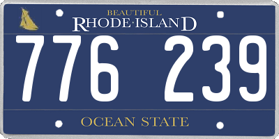 RI license plate 776239