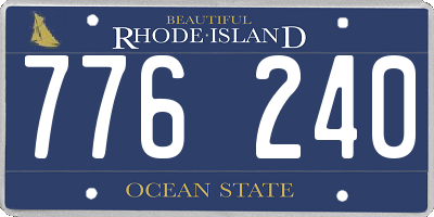 RI license plate 776240