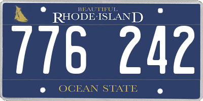 RI license plate 776242