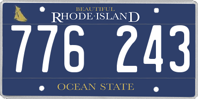 RI license plate 776243