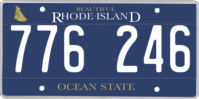 RI license plate 776246