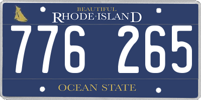 RI license plate 776265