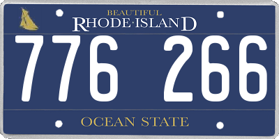 RI license plate 776266
