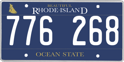 RI license plate 776268