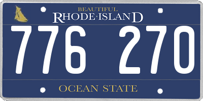RI license plate 776270