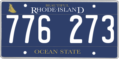 RI license plate 776273