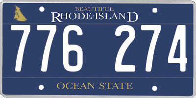RI license plate 776274