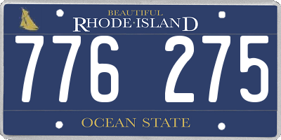 RI license plate 776275