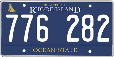 RI license plate 776282