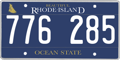 RI license plate 776285