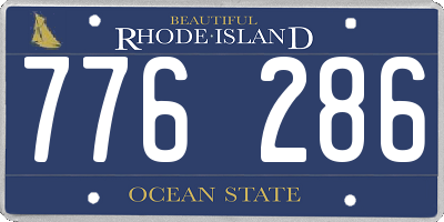 RI license plate 776286