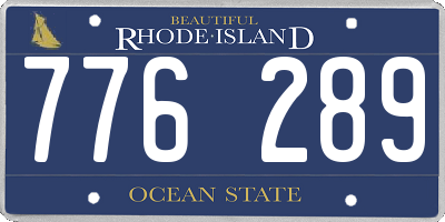 RI license plate 776289