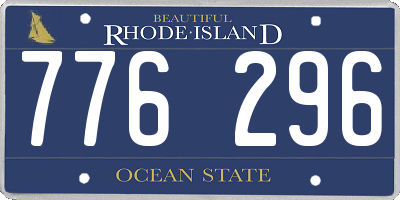 RI license plate 776296