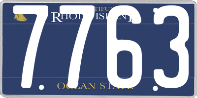 RI license plate 7763