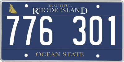 RI license plate 776301