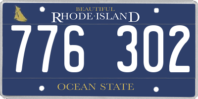 RI license plate 776302