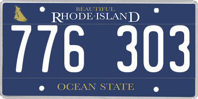 RI license plate 776303