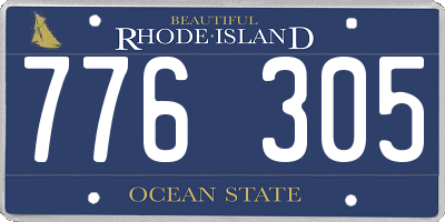 RI license plate 776305