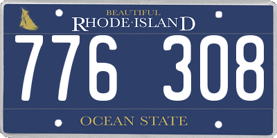 RI license plate 776308